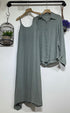Women Two Piece Set of Sleeves Long A-line Dresses with Shirts